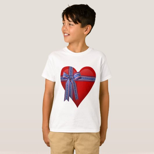 Patriotic Heart Grafik T-Shirt (Vorne ganz)