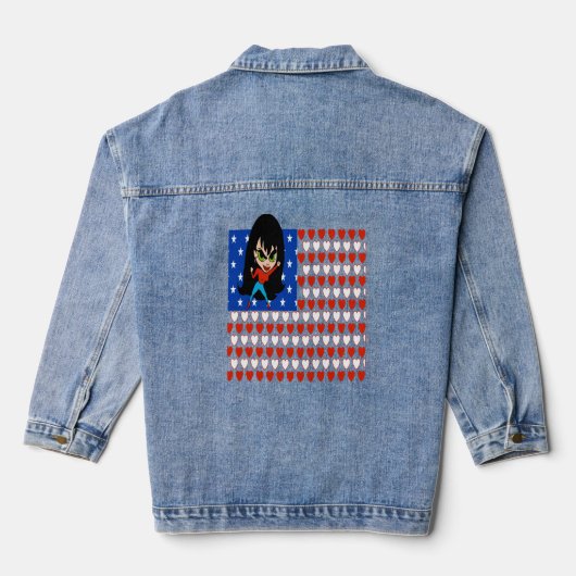 Patriotic Heart Hero Jeansjacke (Rückseite)