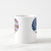 Patriotic Heart Shaped American Flag Kaffeetasse (Mittel)