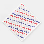 Patriotic Hearts Dinner Napkins Serviette (Ecke)