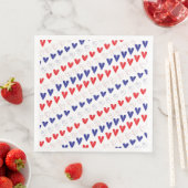 Patriotic Hearts Dinner Napkins Serviette (Beispiel)
