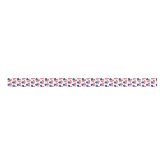 Patriotic Hearts Grosgrain Ribbon Ripsband (Vorderseite)