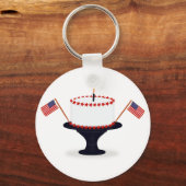 Patriotic Holiday Amerikanische Unabhängigkeitstag Schlüsselanhänger (Vorderseite)