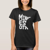 Patriotic Home State Map of Minnesota Text Shape   T-Shirt (Vorderseite)