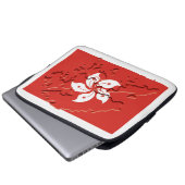 Patriotic HONG KONG Flag Map Computer Laptopschutzhülle (Vorne Knopf)