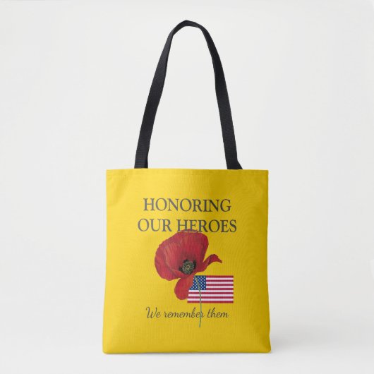 Patriotic HONORING HEROES | Veteranen | Flagge der Tasche (Vorderseite)