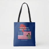Patriotic HONORING UNSERE HEROES Veterans Memorial Tasche (Vorderseite)
