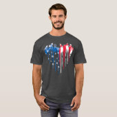 Patriotic Horse American Flag Herbst 4. Juli T-Shirt (Vorne ganz)