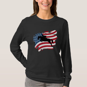 Patriotic Horse American Flag Horseback Riding 4. T-Shirt
