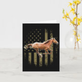 Patriotic Horse American Flag Horseback Riding Gif Karte (Gelbe Blume)
