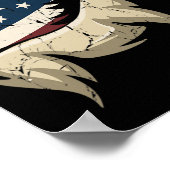 Patriotic Horse American Flag Reitsport für Poster (Ecke)