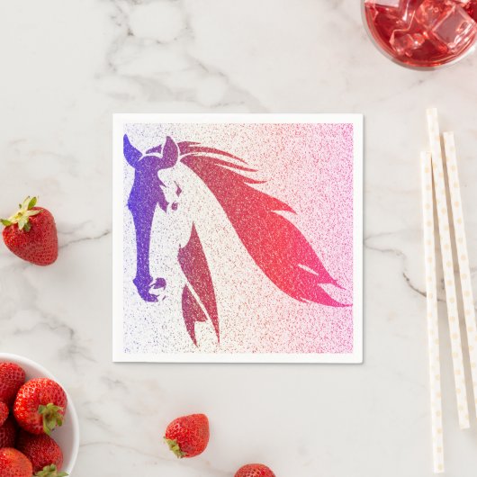 Patriotic Horse Sparkle Paper Napkins Serviette (Beispiel)