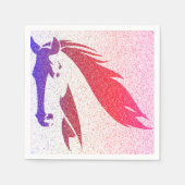 Patriotic Horse Sparkle Paper Napkins Serviette (Vorderseite)