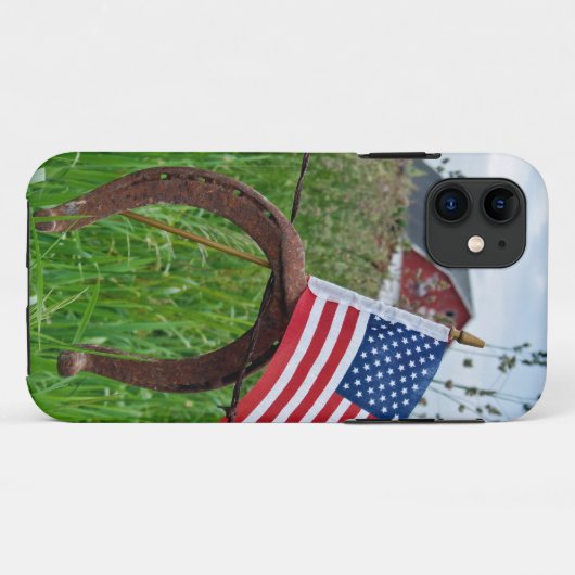 Patriotic Horseshoe Case-Mate iPhone Hülle (Rückseite (Horizontal))