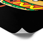 Patriotic Hot Dog American Flag Usa Funny 4th Of J Poster (Ecke)