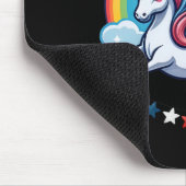Patriotic Hotdog Riding Unicorn 4. Juli amerikanis Mousepad (Ecke)