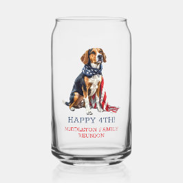 Patriotic Hound Hund Personalisiert Dosenglas