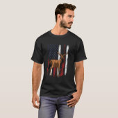 Patriotic Hunter Deer Elk Buck Jagd Elkaholic D T-Shirt (Vorne ganz)