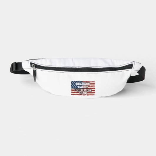 Patriotic Husband Daddy Protector Hero Flag Shirt  Bauchtasche (Vorderseite)