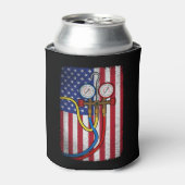 Patriotic HVAC Technischer Leiter Amerikanische Fl Dosenkühler (Kanne Vorderseite)