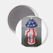 Patriotic Hydrant Magnet (Vorderseite/Rückseite)