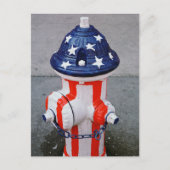 Patriotic Hydrant Postkarte (Vorderseite)