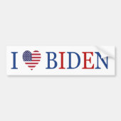 Patriotic I Heart Liebe Joe Biden Flag Autoaufkleber (Vorne)