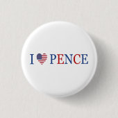 Patriotic I Heart Liebe Mike Pence Flag Button (Vorderseite)