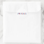 Patriotic I Heart Liebe Mike Pence Flag Runder Aufkleber (Tasche)