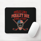 Patriotic Ice Hockey 4th Of July Flag Funny Hockey Mousepad (Mit Mouse)