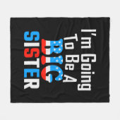 Patriotic, ich werde eine große Schwester sein Fleecedecke (Vorderseite (Horizontal))