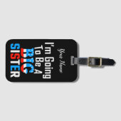 Patriotic, ich werde eine große Schwester sein Gepäckanhänger (Vorderseite (Horizontal))