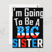 Patriotic, ich werde eine große Schwester sein Postkarte (Vorne/Hinten)