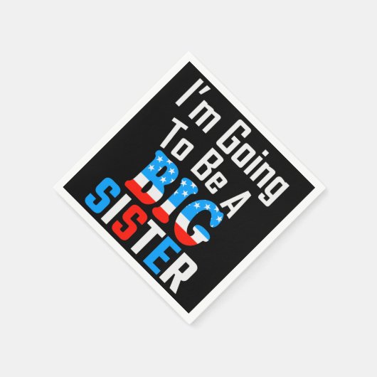 Patriotic, ich werde eine große Schwester sein Serviette (Ecke)