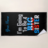 Patriotic, ich werde eine große Schwester sein Strandtuch (Vorderseite)