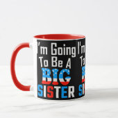 Patriotic, ich werde eine große Schwester sein Tasse (Links)