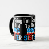 Patriotic, ich werde eine große Schwester sein Tasse (Vorderseite Links)