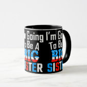 Patriotic, ich werde eine große Schwester sein Tasse (VorderseiteRechts)