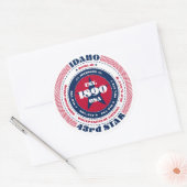 Patriotic Idaho Circle Design Sticker (Umschlag)