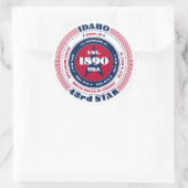 Patriotic Idaho Circle Design Sticker (Tasche)