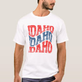 Patriotic Idaho Red and Blue Boho T - Shirt (Vorderseite)