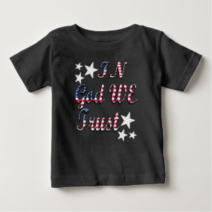 Patriotic in God We Trust Flag Baby Shirt