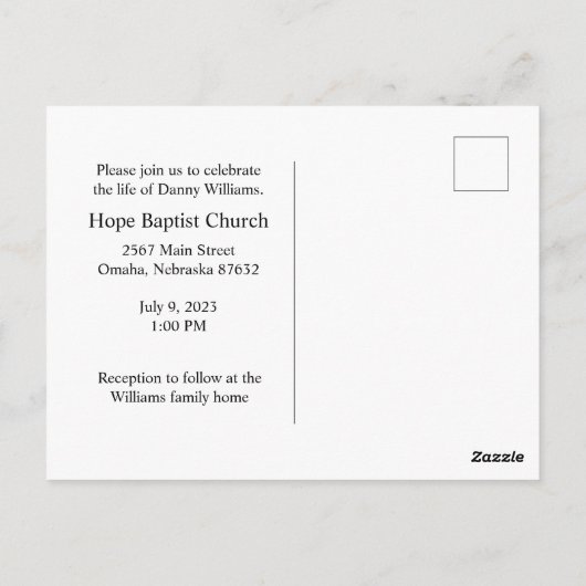 Patriotic in Love Memory Veteran Beerdigung Postkarte (Rückseite)