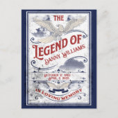 Patriotic in Love Memory Veteran Beerdigung Postkarte (Vorderseite)