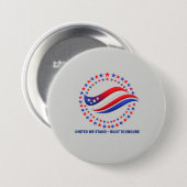 Patriotic Independence Day Apparel USA Stars Circl Button (Vorne & Hinten)