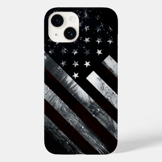 Patriotic Industrial American Flag Case-Mate iPhone Hülle (Rückseite)