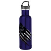 Patriotic Industrial American Flag Edelstahlflasche (Vorderseite)