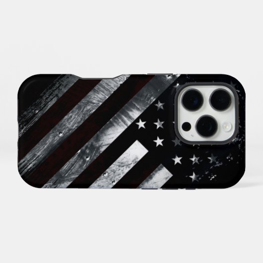 Patriotic Industrial American Flag iPhone Hülle (Rückseite (Horizontal))
