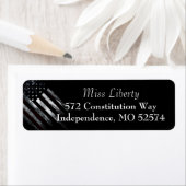 Patriotic Industrial American Flag Return Labels (Insitu)