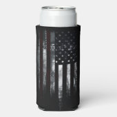 Patriotic Industrial American Flag Selters Dosenkühler (Seltzer Rückseite)